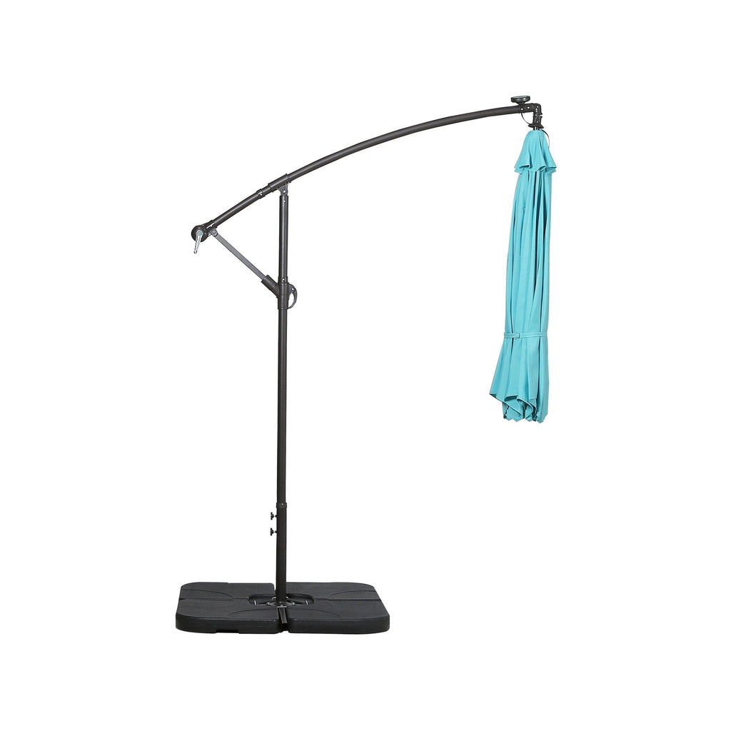 10 Ft. Solar Power Lighted Patio Umbrella with Base Stand