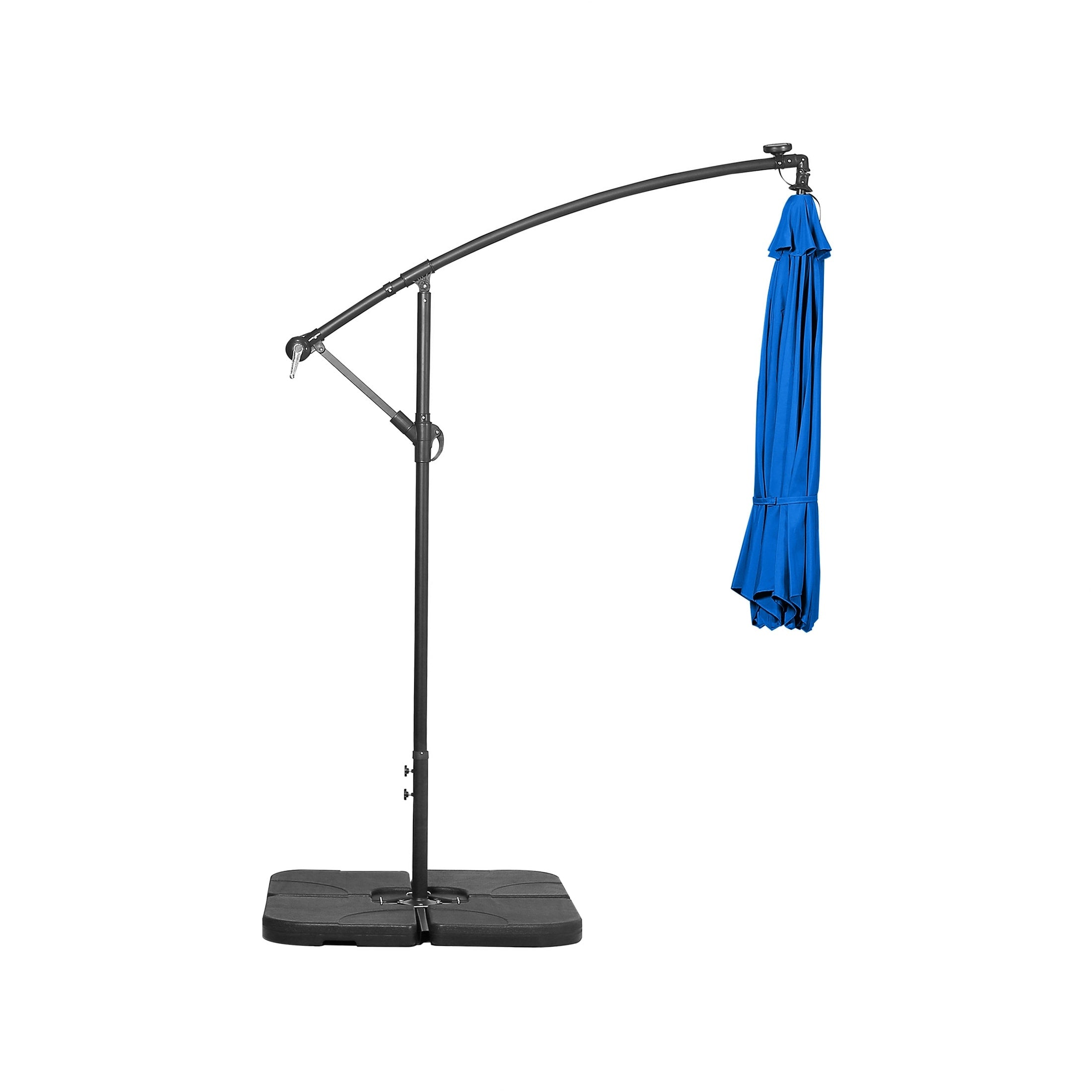 10 Ft. Solar Power Lighted Patio Umbrella with Base Stand