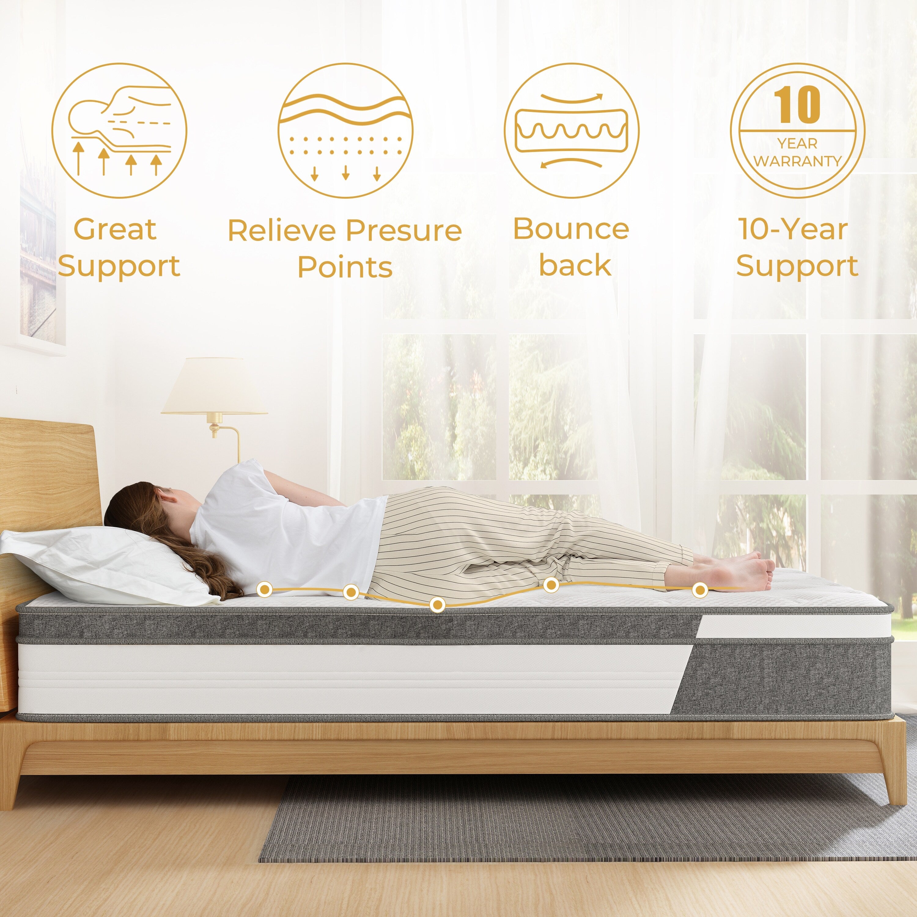 10-inch Memory Foam and Innerspring Hybrid Mattress