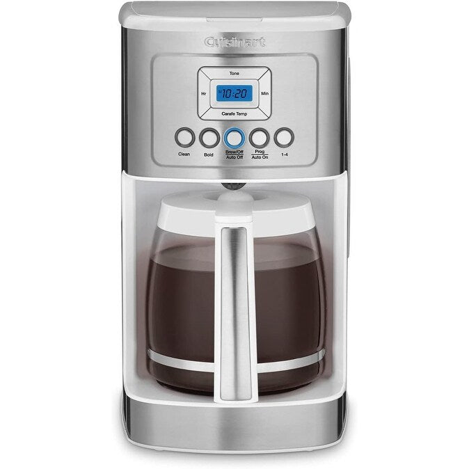 14-Cup Perfectemp Coffee Maker with Glass Carafe, Programmable, Brew Strength Control, 1-4 Cup Setting, White