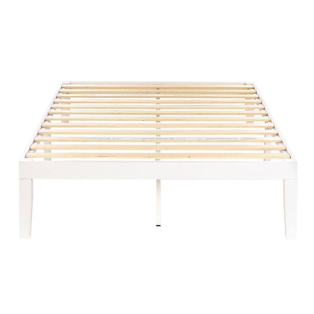 16 Inch Classic Solid Wood Platform Bed Frame in Multiple Finishes