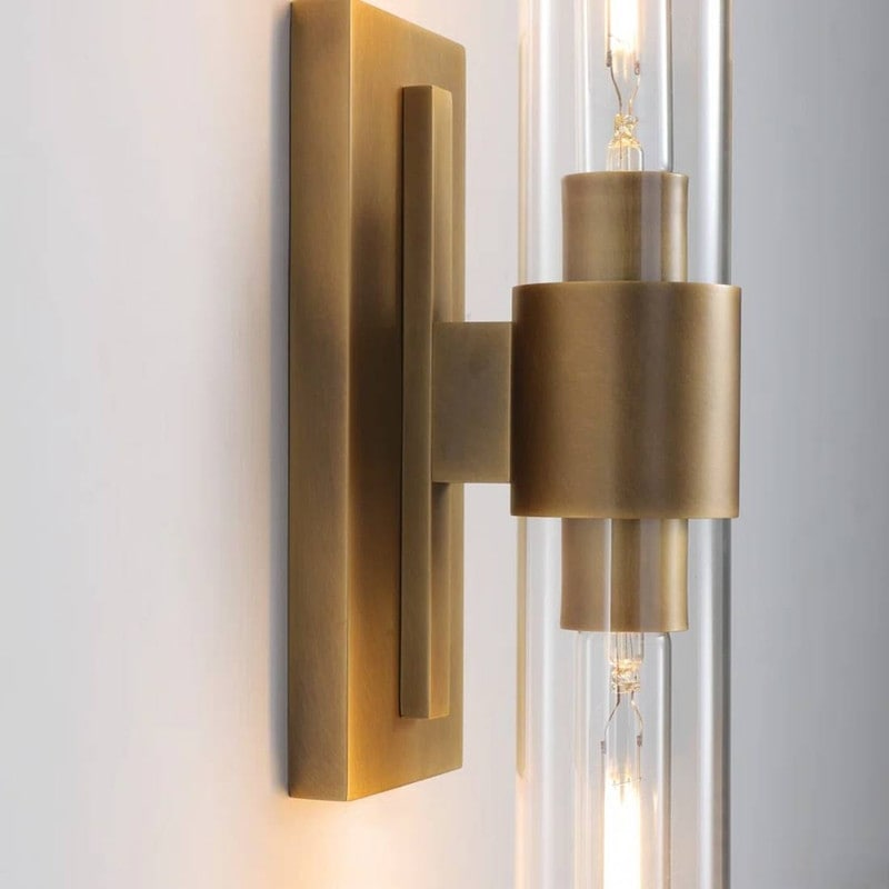 KAYLA Modern Glass Wall Sconces, Indoor Wall Lighting Wall Light Fixtures, Vanity Light with Glass Shade(2-Sets)