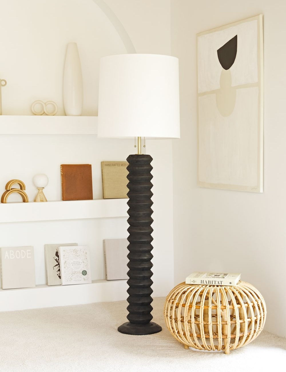 Accordion Floor Lamp by Regina Andrew, Ebony