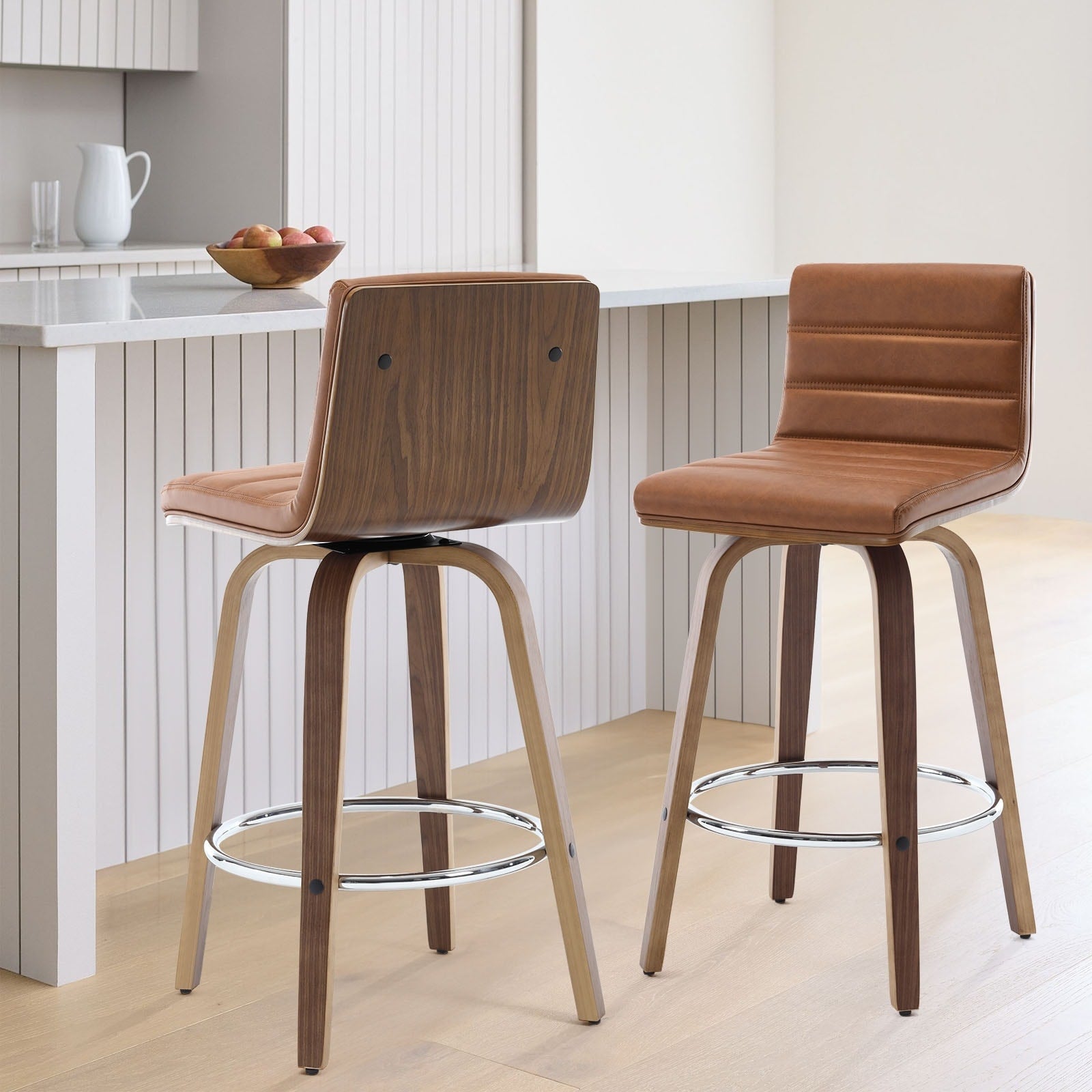 26/29 Faux Leather Swivel Bar/Counter Stools, Set of 2/3