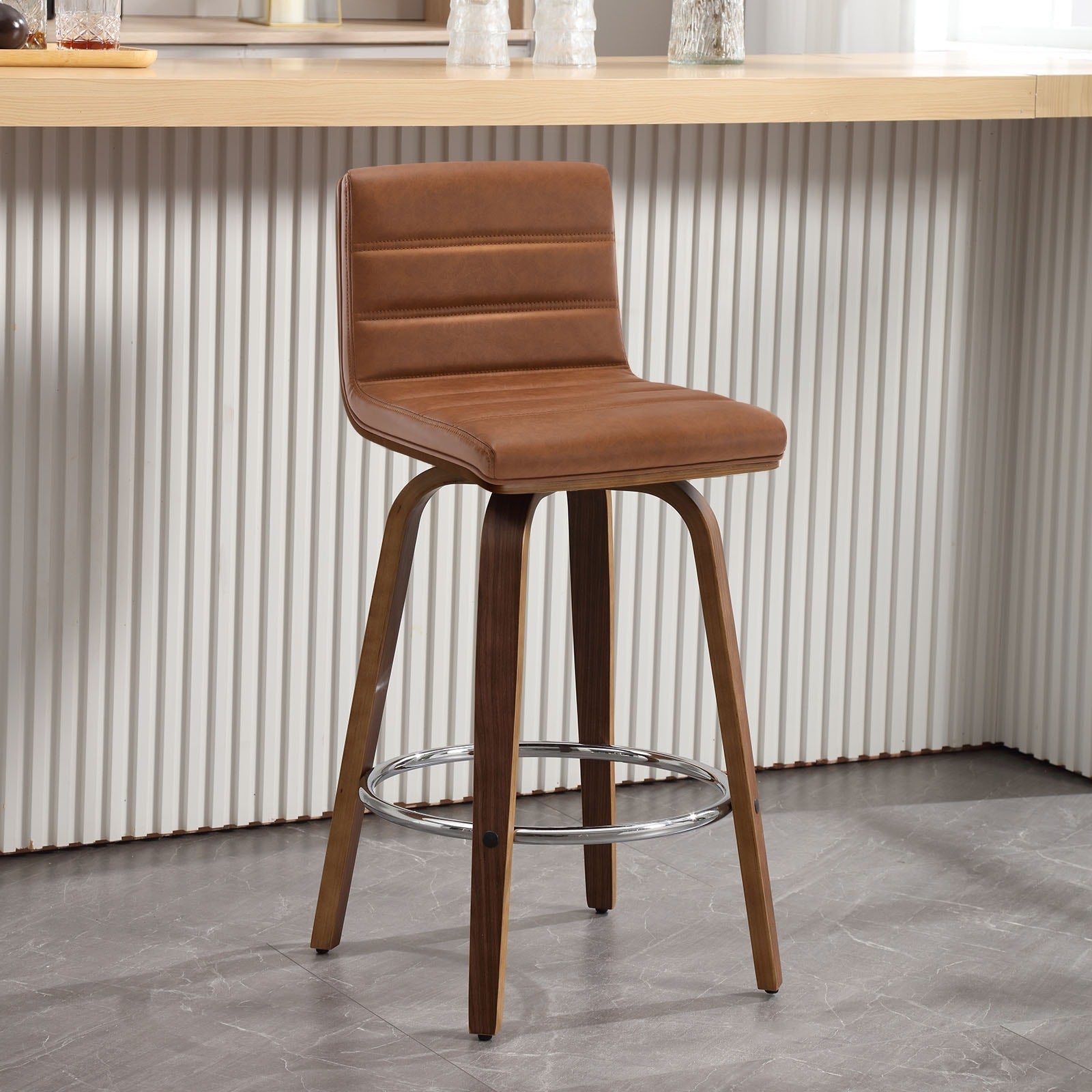 26/29 Faux Leather Swivel Bar/Counter Stools, Set of 2/3