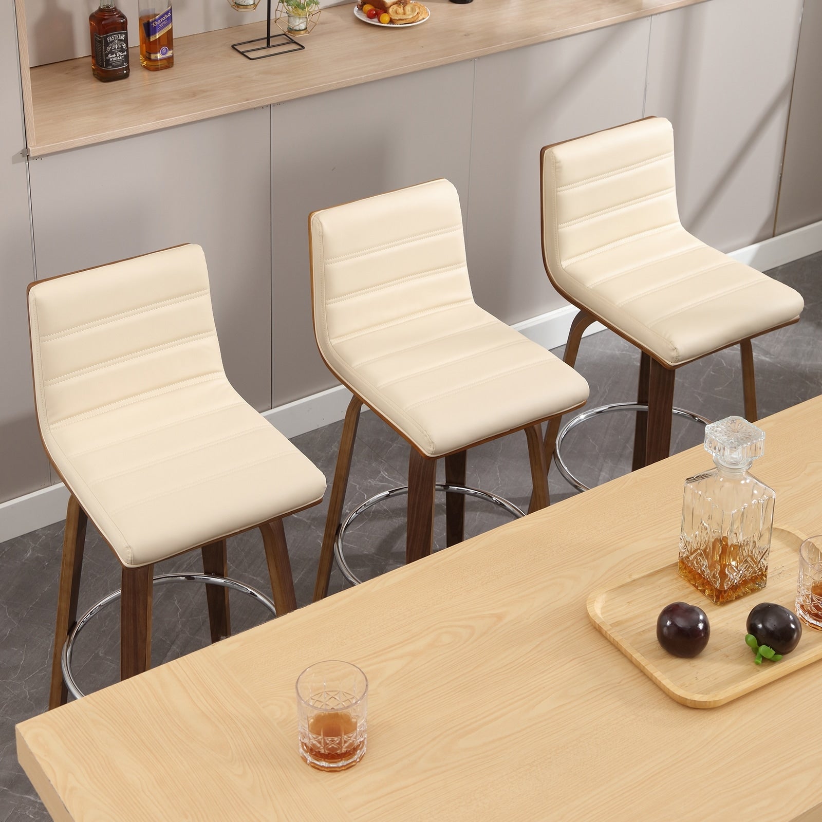 26/29 Faux Leather Swivel Bar/Counter Stools, Set of 2/3