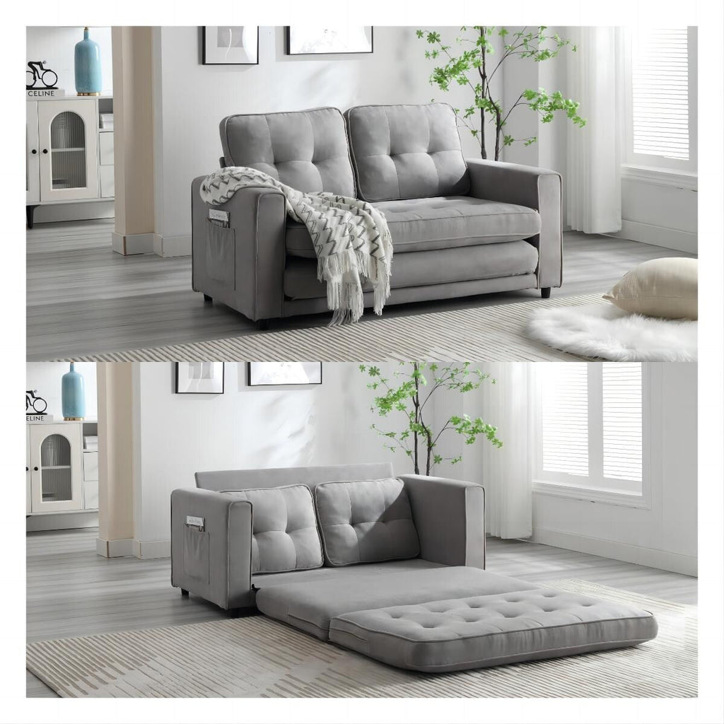3 Fold Convertible Futon Couch Sleeper Sofa Bed