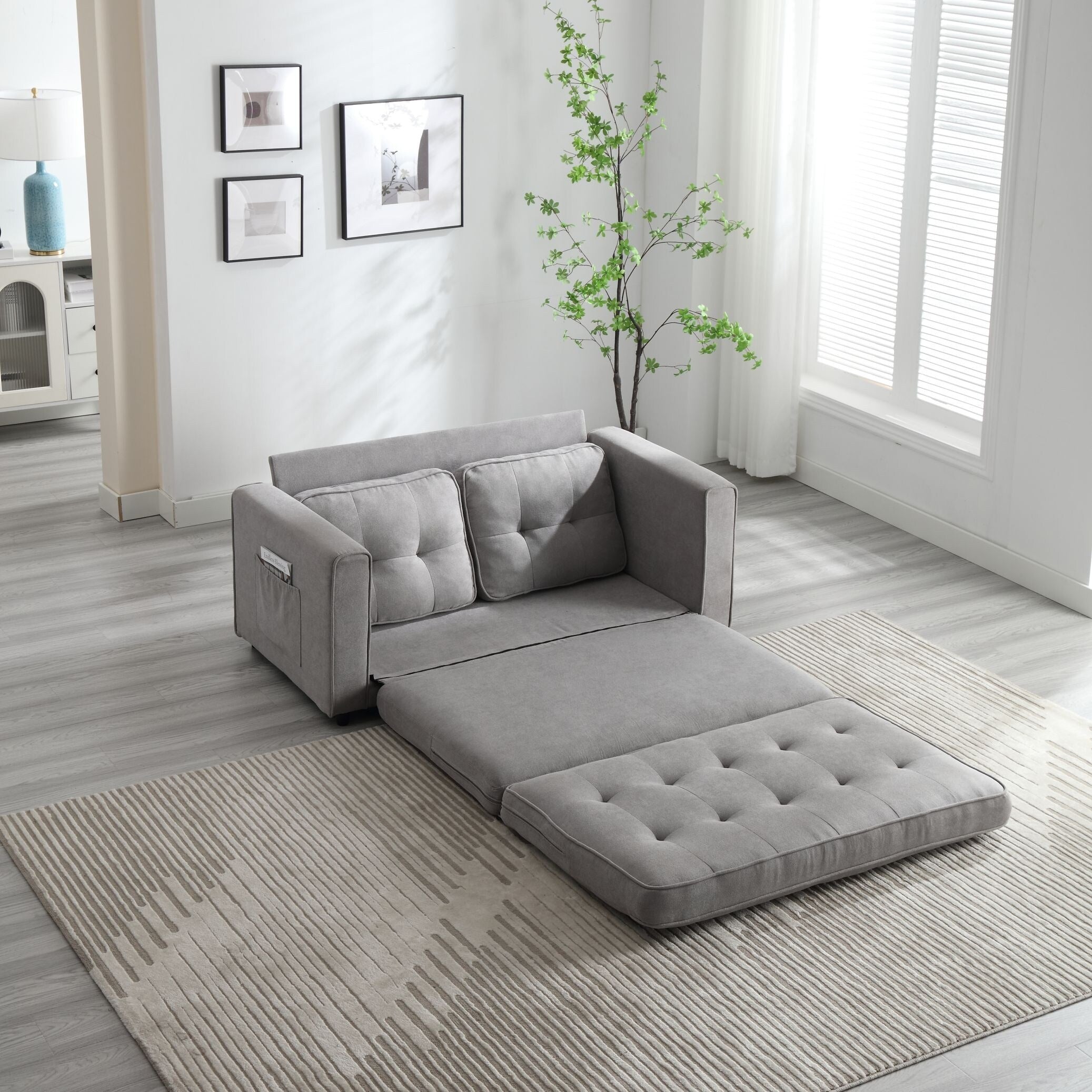 3 Fold Convertible Futon Couch Sleeper Sofa Bed
