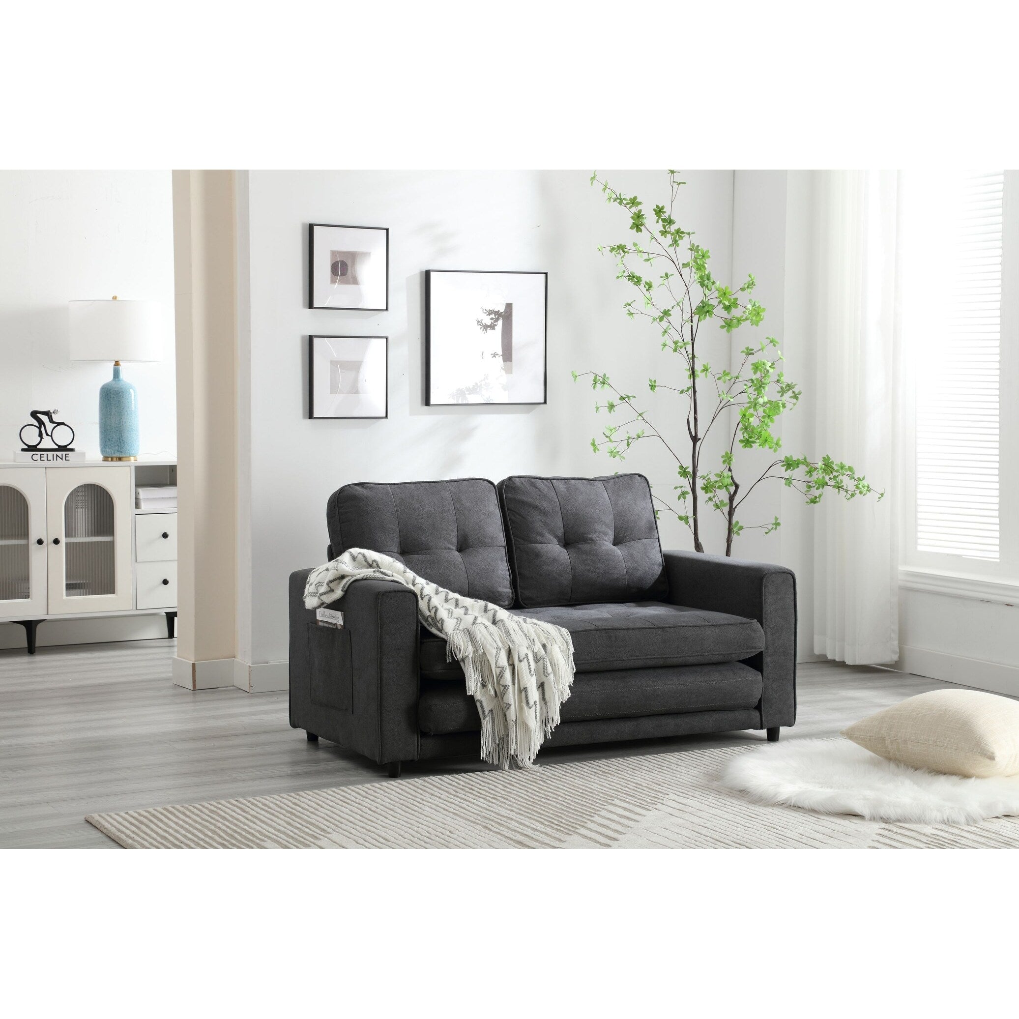 3 Fold Convertible Futon Couch Sleeper Sofa Bed