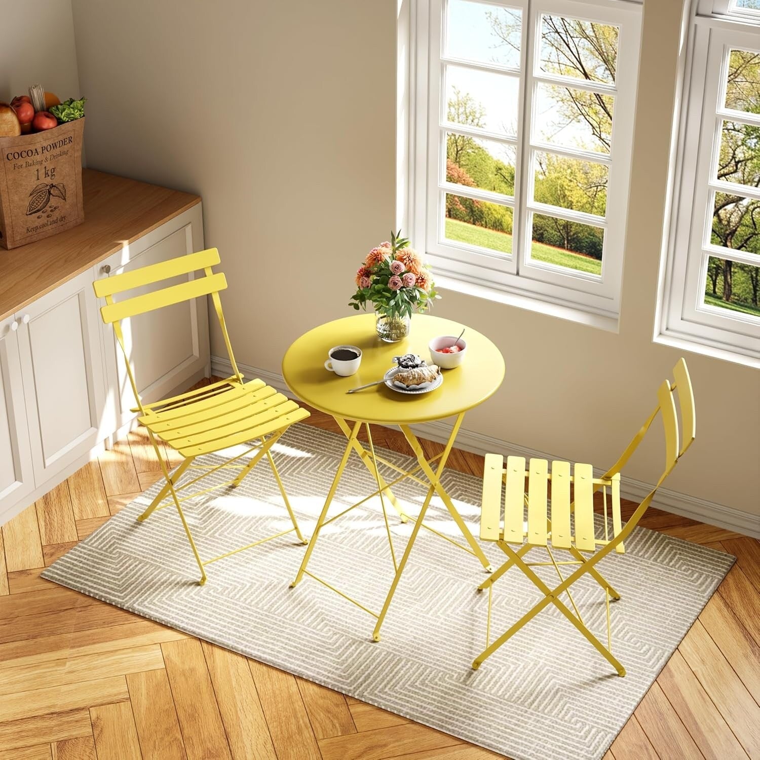 3 Pieces Patio Bistro Sets