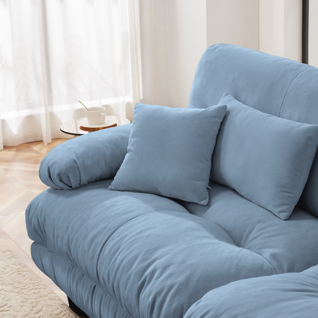 3-Seat Modular Sectional Sofa Deep Seat Couch L Shaped Cloud Couch with Convertible Ottoman for Living Room
