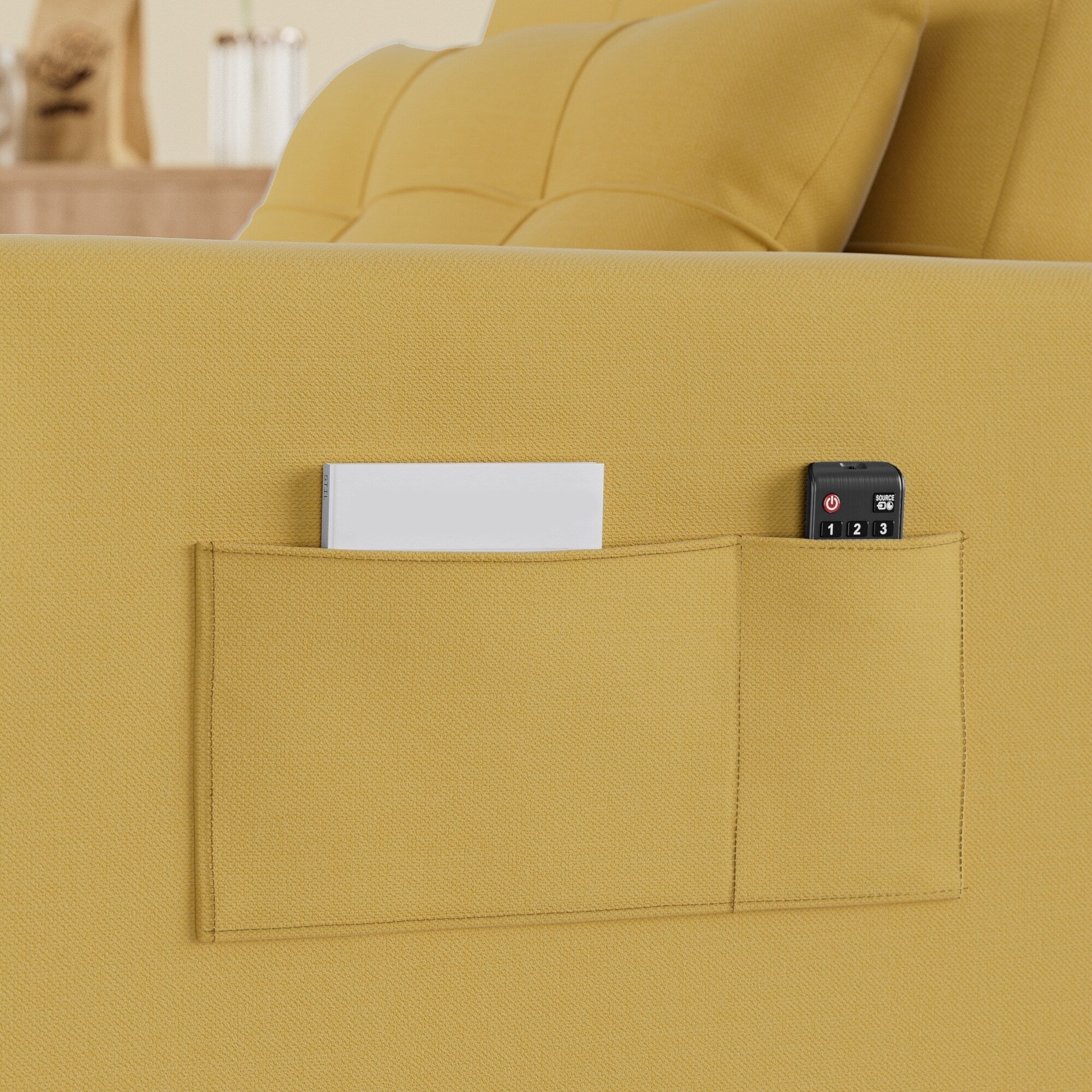 3-in-1 Adjustable Sleeper Sofa Bed, Pull Out Chair Sofa, Convertible Folding Bed for Living Room