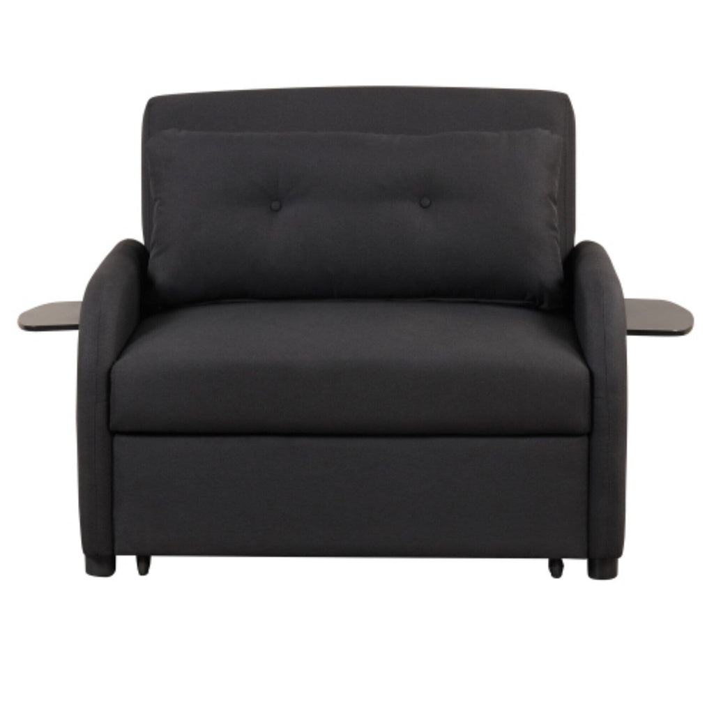 3-in-1 Pull-Out Sofa Sleeper with Collapsible Wing Table & USB Ports by Harper&Bright Designs
