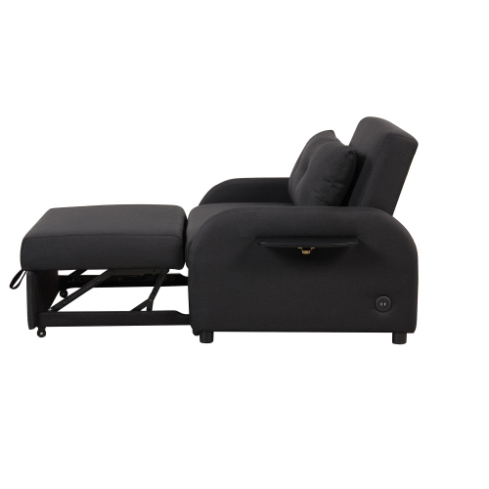 3-in-1 Pull-Out Sofa Sleeper with Collapsible Wing Table & USB Ports by Harper&Bright Designs