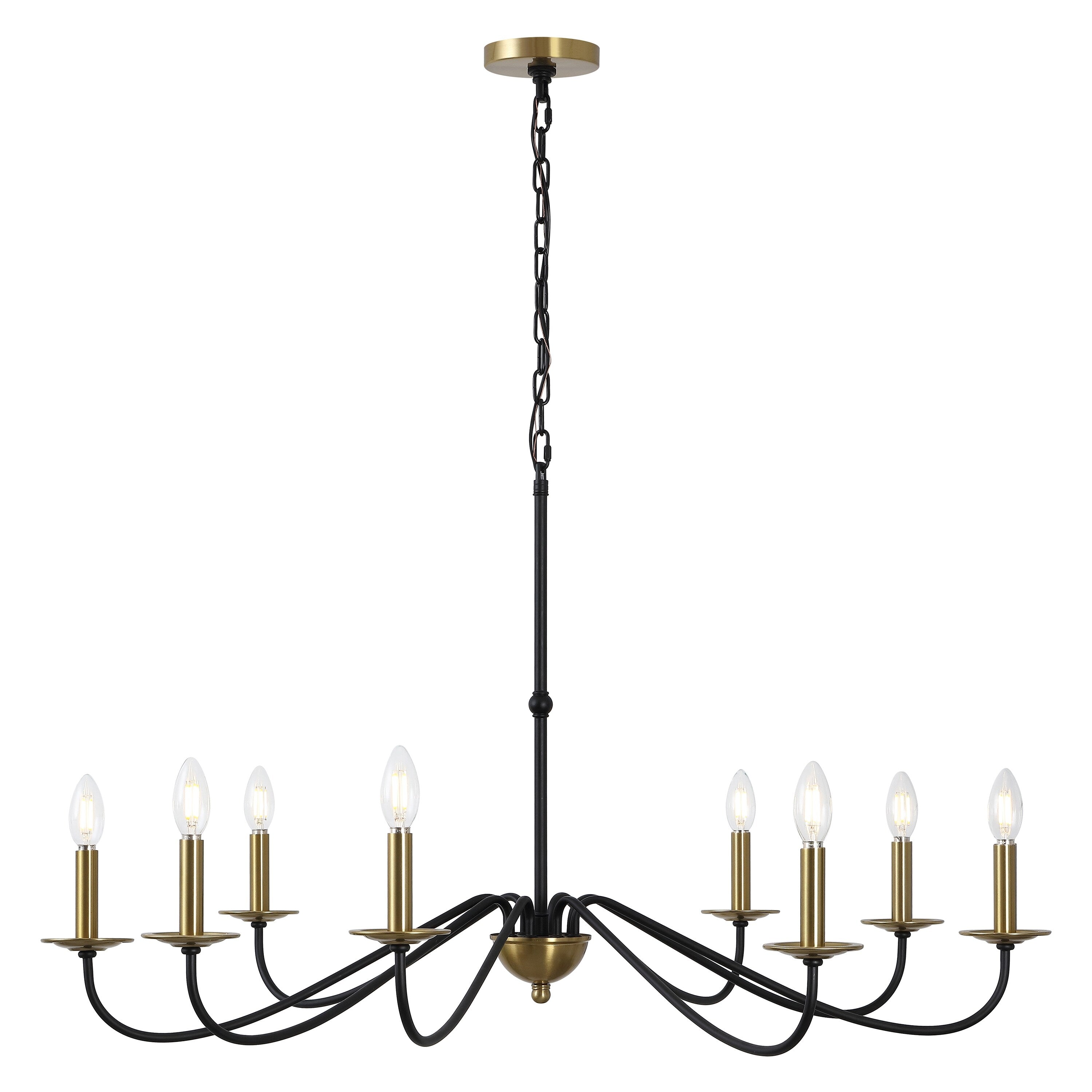 34.75 6-Light Iron LED Chandelier, by JONATHAN Y