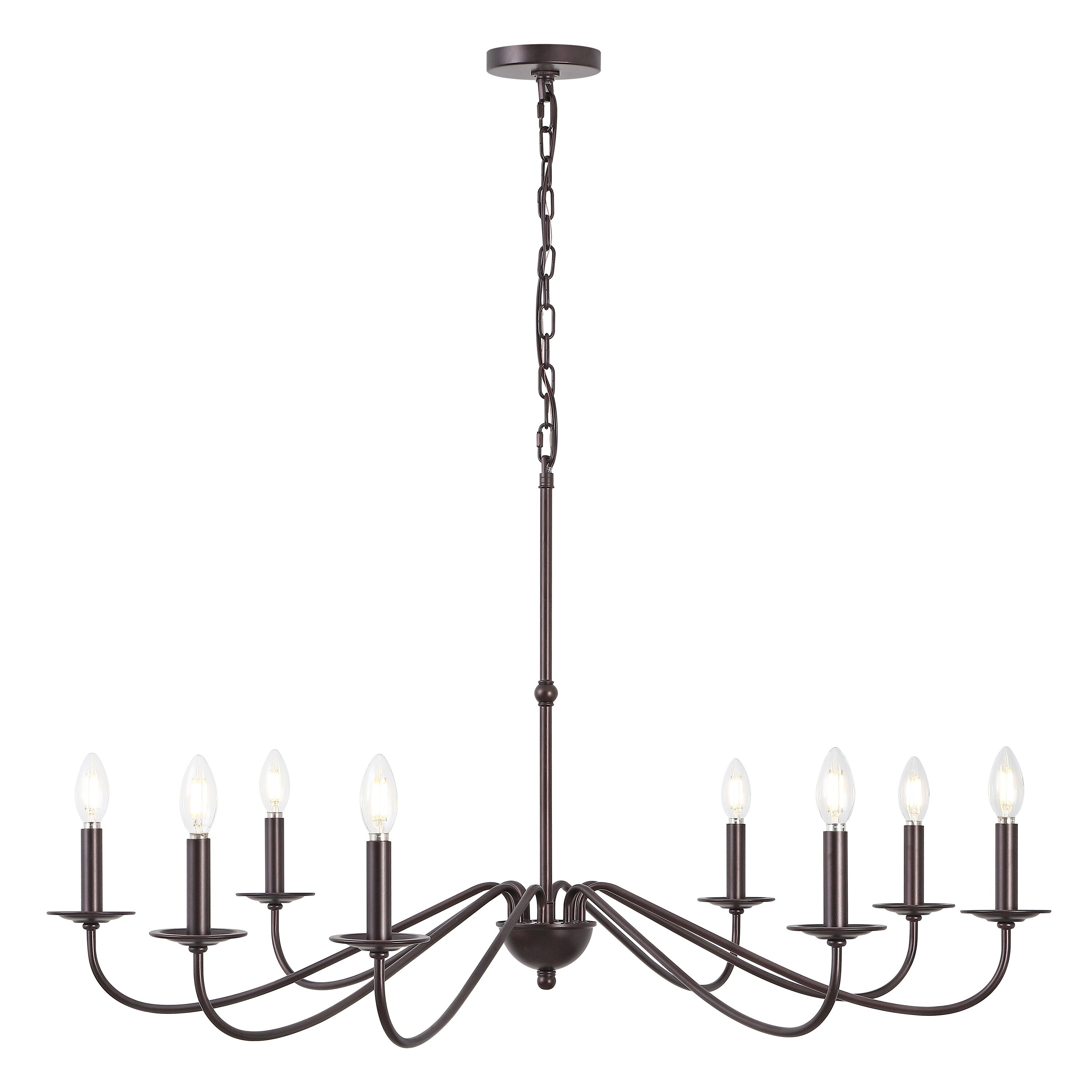 34.75 6-Light Iron LED Chandelier, by JONATHAN Y
