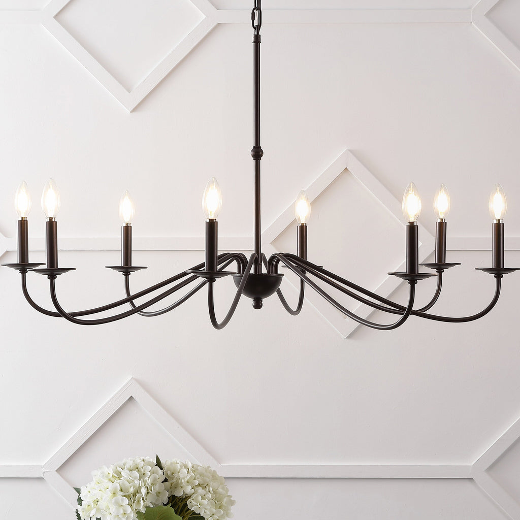34.75 6-Light Iron LED Chandelier, by JONATHAN Y