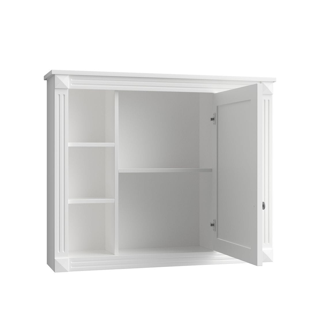 36'' Modern Bathroom Vanity with Top Sink and Mirror Cabinet,2 Doors and 2 Drawers