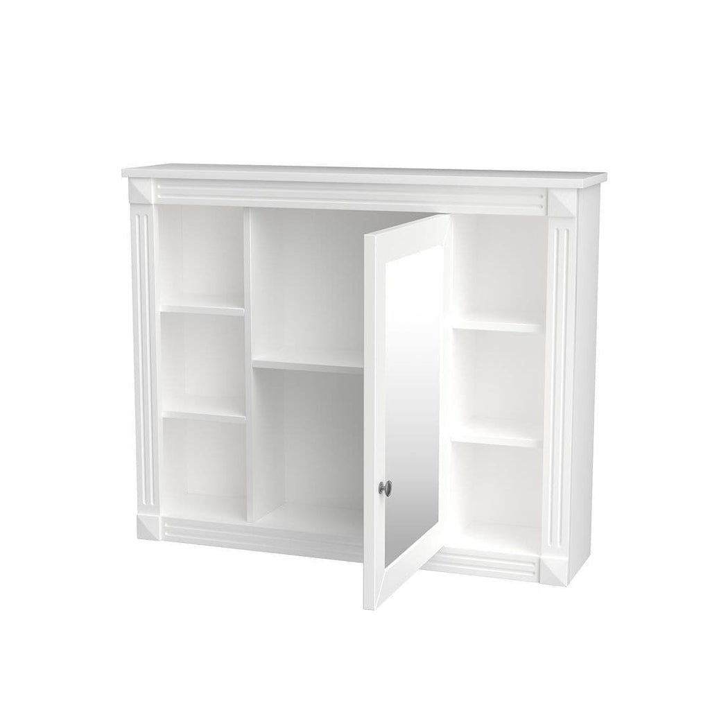 36'' Modern Bathroom Vanity with Top Sink and Mirror Cabinet,2 Doors and 2 Drawers