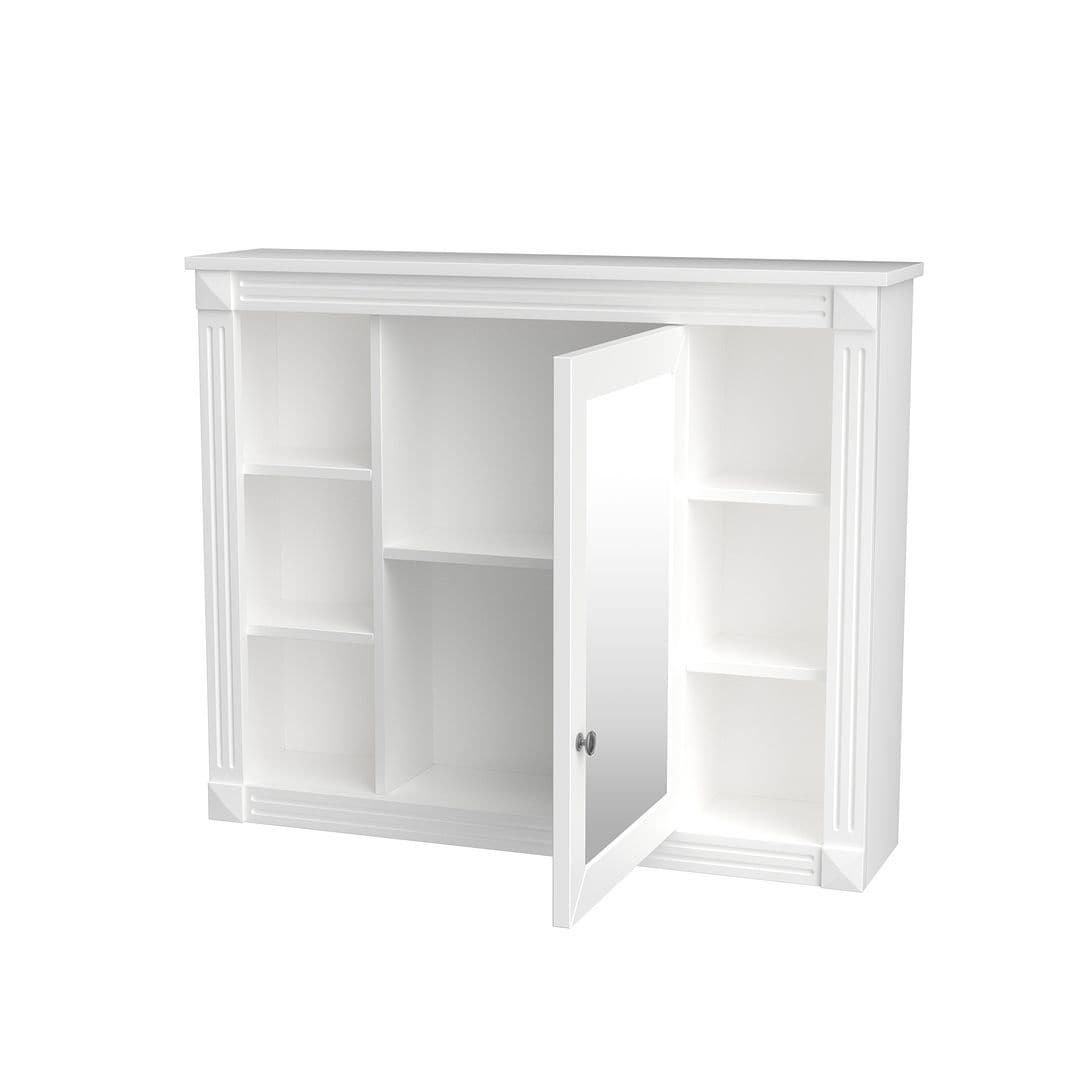 36'' Modern Bathroom Vanity with Top Sink and Mirror Cabinet,2 Doors and 2 Drawers