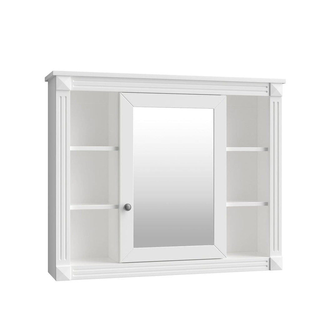 36'' Modern Bathroom Vanity with Top Sink and Mirror Cabinet,2 Doors and 2 Drawers