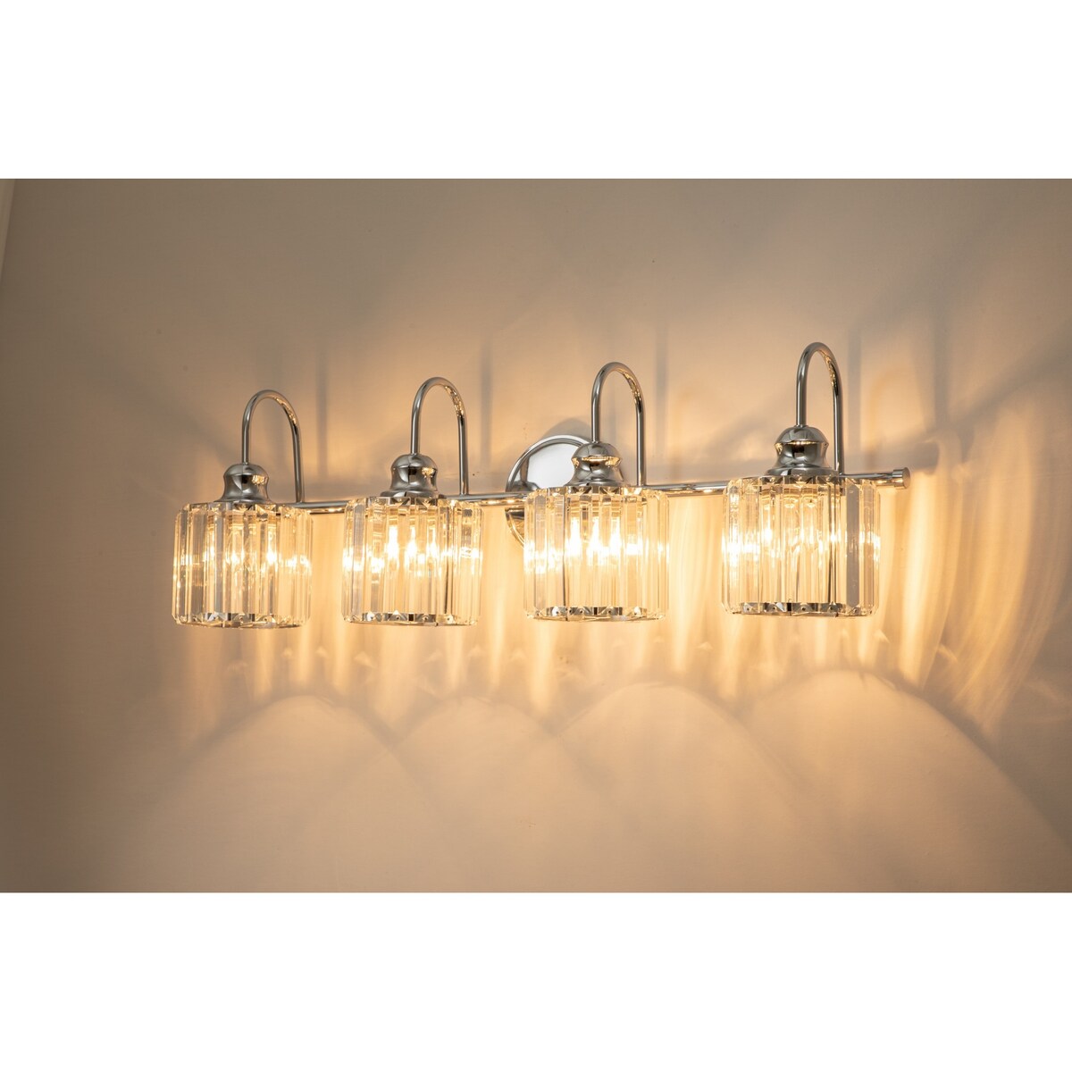 Chrome/ Black/ Gold Modern Over Mirror Crystal Bathroom Restroom Wall Lighting Fixtures Bath Lights Vanity Light
