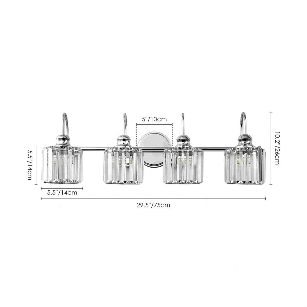Chrome/ Black/ Gold Modern Over Mirror Crystal Bathroom Restroom Wall Lighting Fixtures Bath Lights Vanity Light