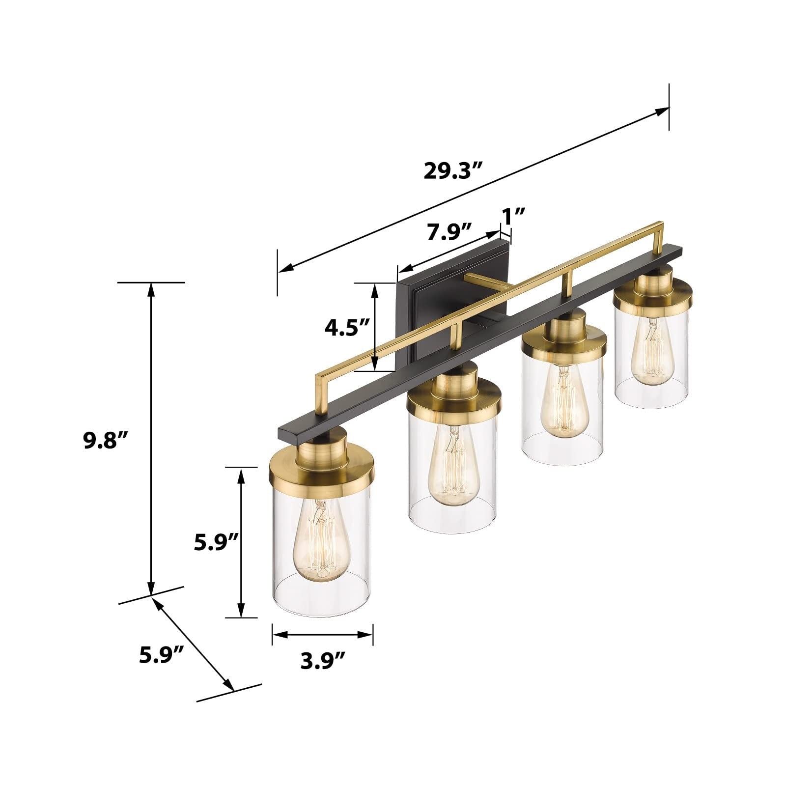 4/5/6-Light Vintage Bathroom Vanity Light