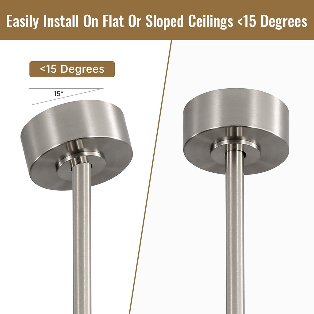 48 and 52 Integrated LED Ceiling Fan with Light and Remote, Reversible DC Motor