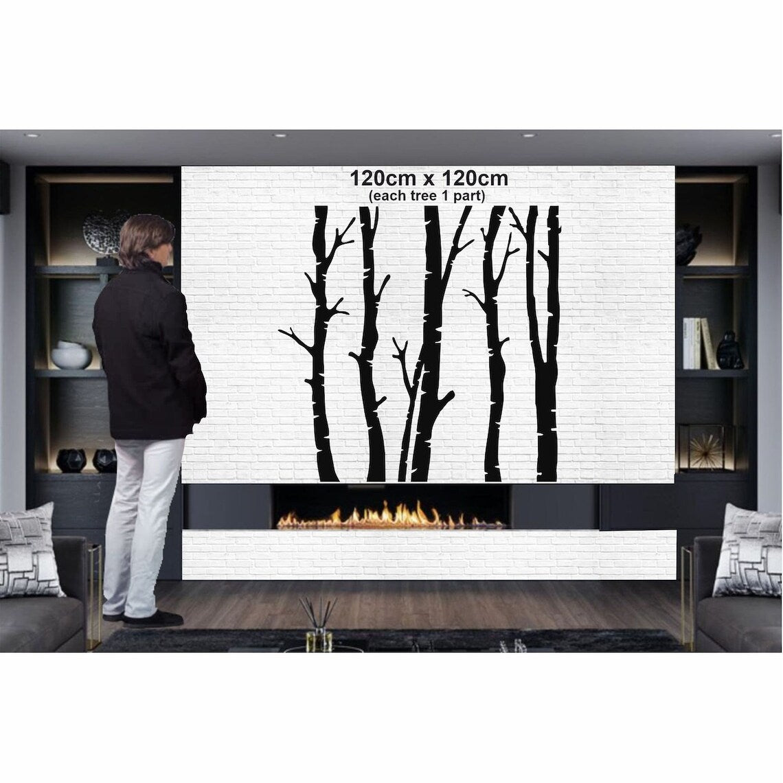5 Dry Tree Metal Wall Decor for Home and Outside