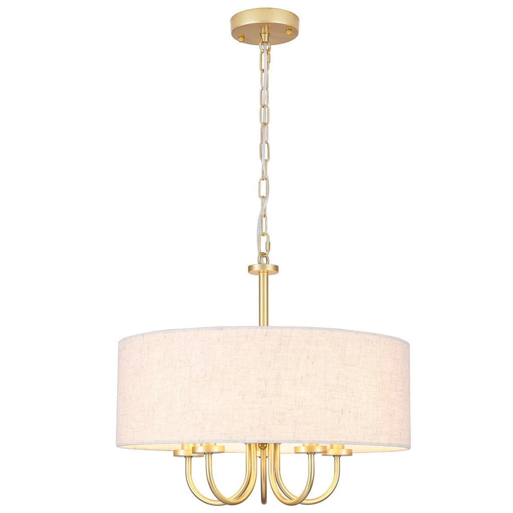 5-Light Modern Semi Flush Mount Ceiling Light for Dining Room Bedrooms Living Room - N/A