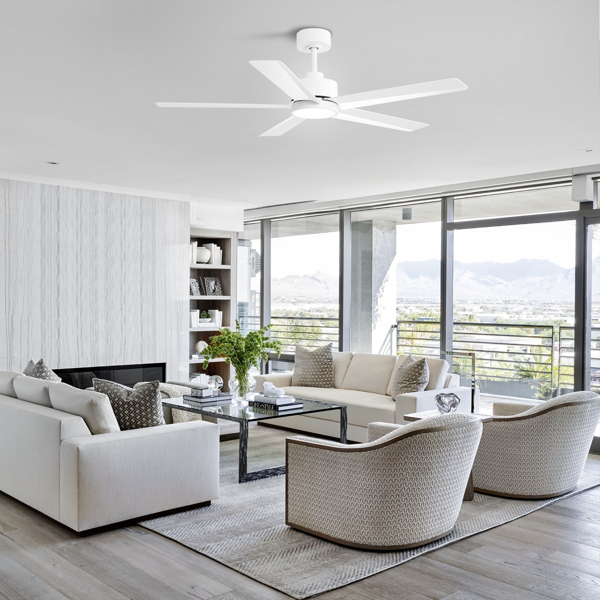 Breezary 65/52/42 5-Blade LED Ceiling Fan with Light Kit and Remote