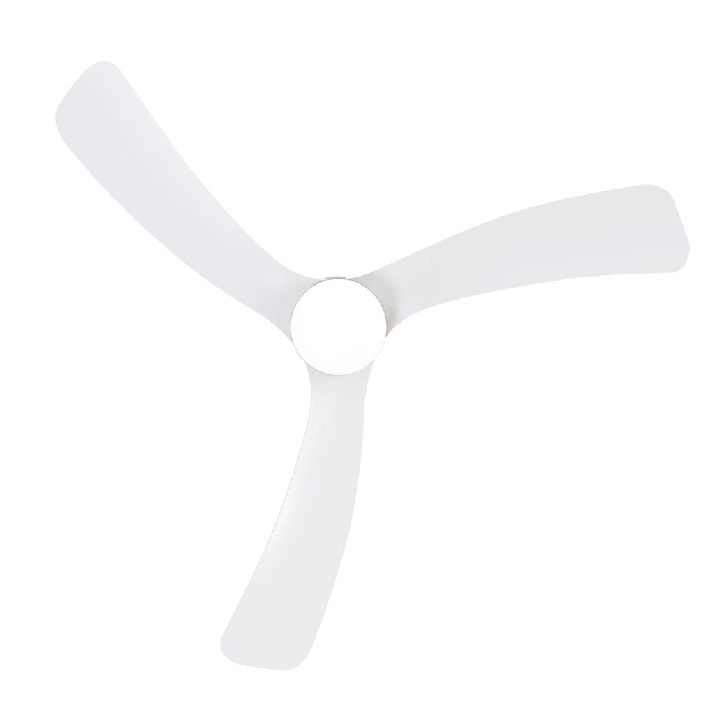 52 Inch Black/White Flush Mount LED Ceiling Fan with Lights Remote(3-Blade)