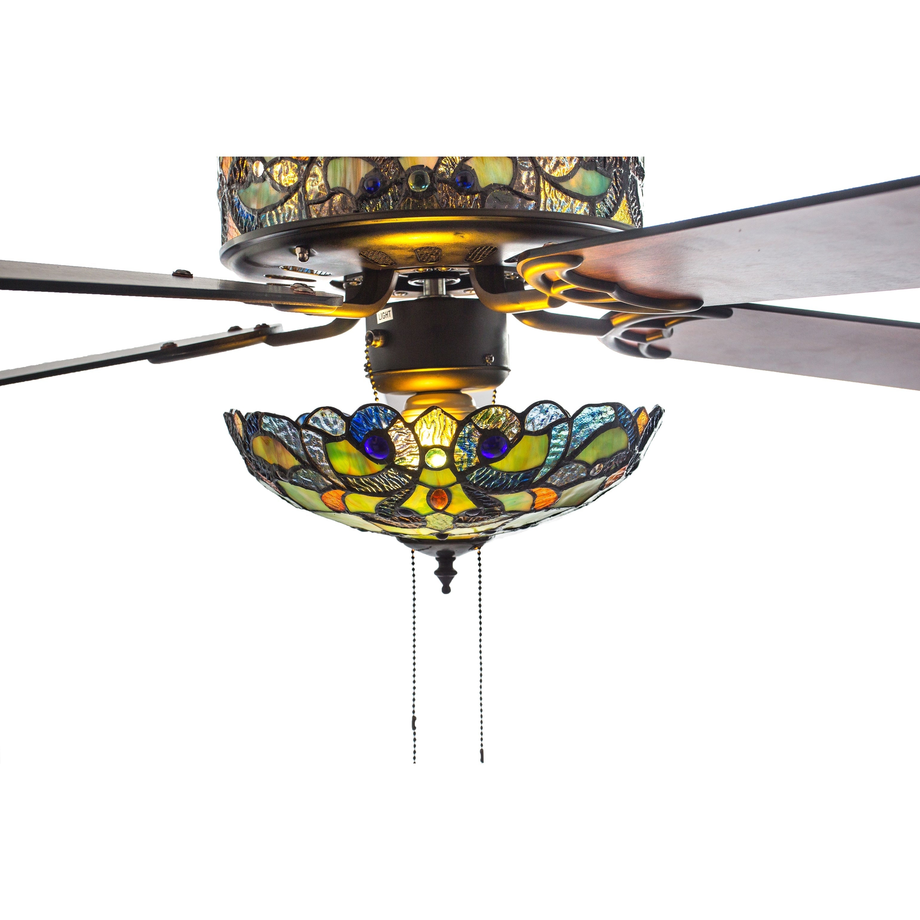 Copper Grove Guasipati 52-inch Tiffany-style Magna Carta Ceiling Fan - 52L x 52W x 16.5