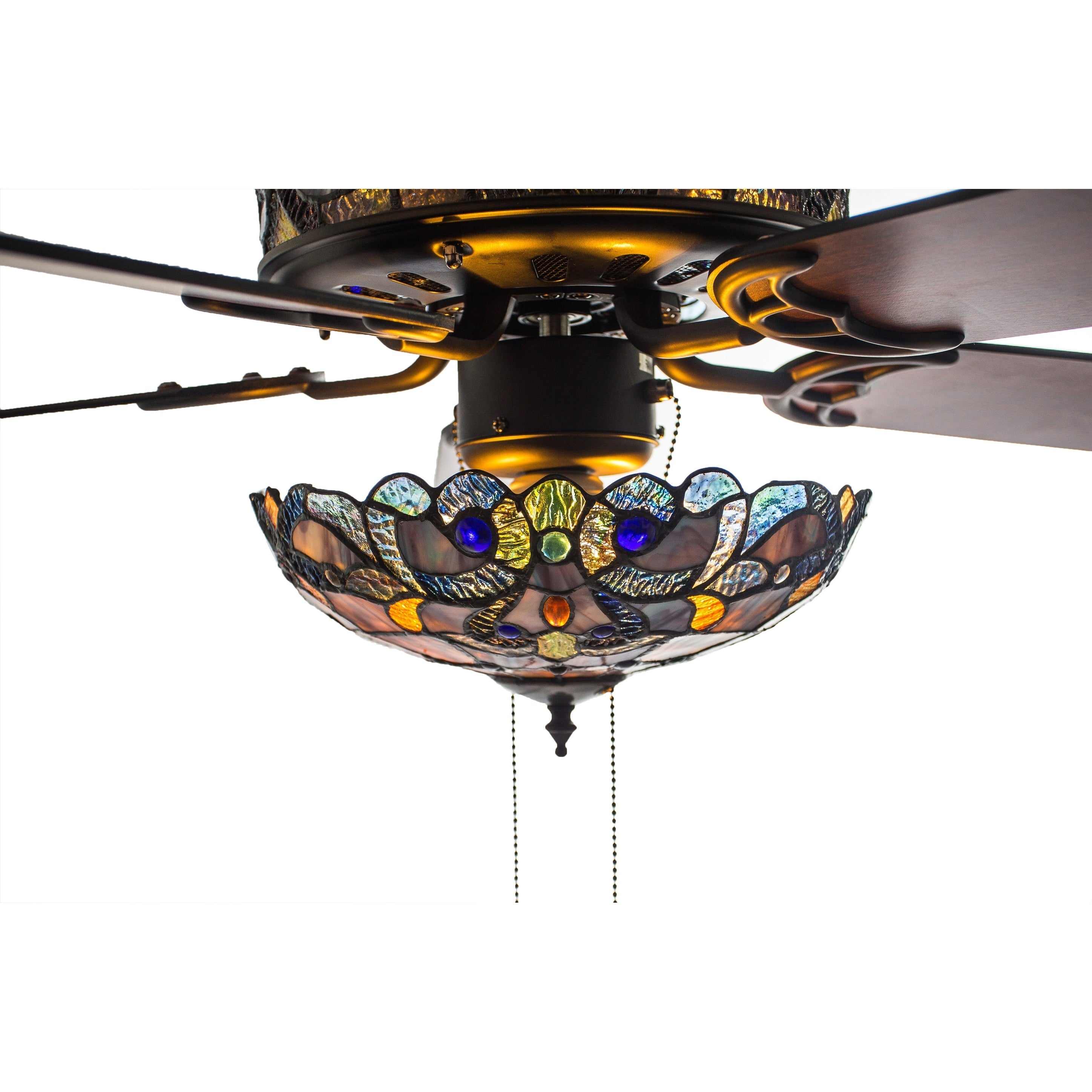 Copper Grove Guasipati 52-inch Tiffany-style Magna Carta Ceiling Fan - 52L x 52W x 16.5