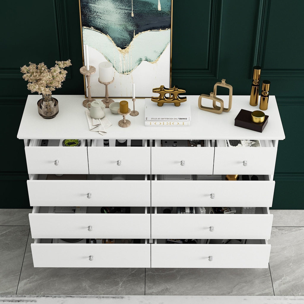 55.1 Wide Double Bedroom Dresser with Storage Drawers
