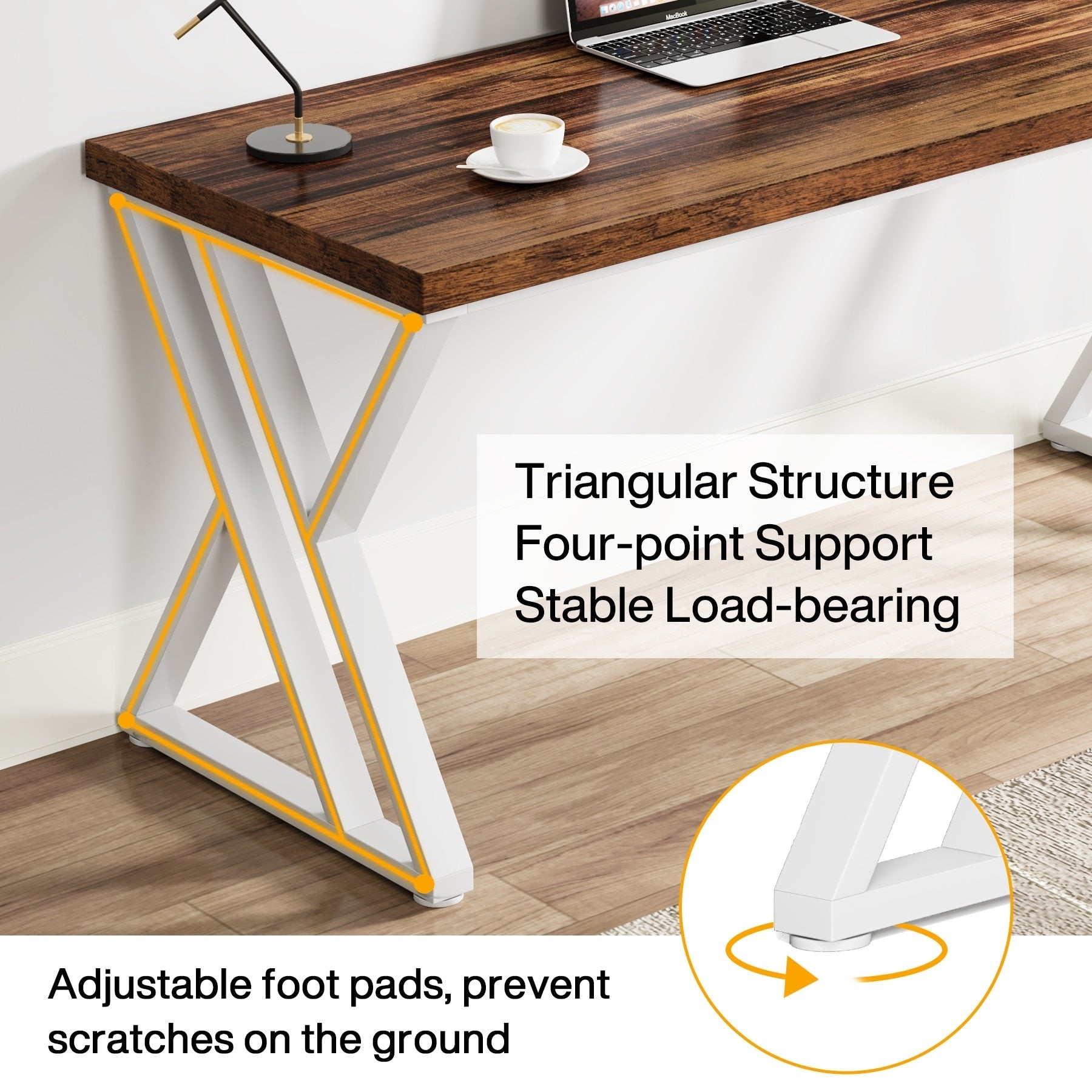 55 Heavy Duty Computer Desk, Office Desk
