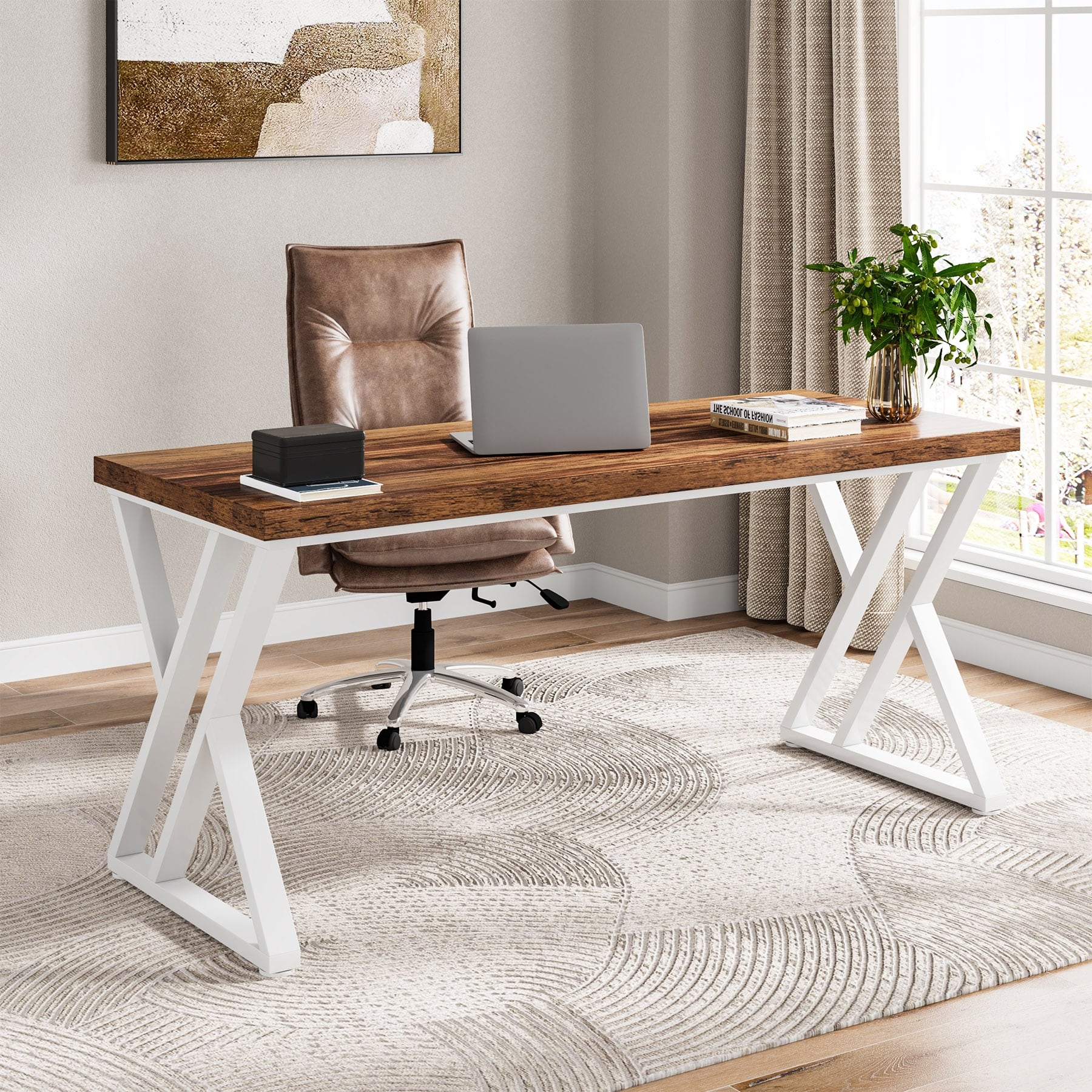 55 Heavy Duty Computer Desk, Office Desk