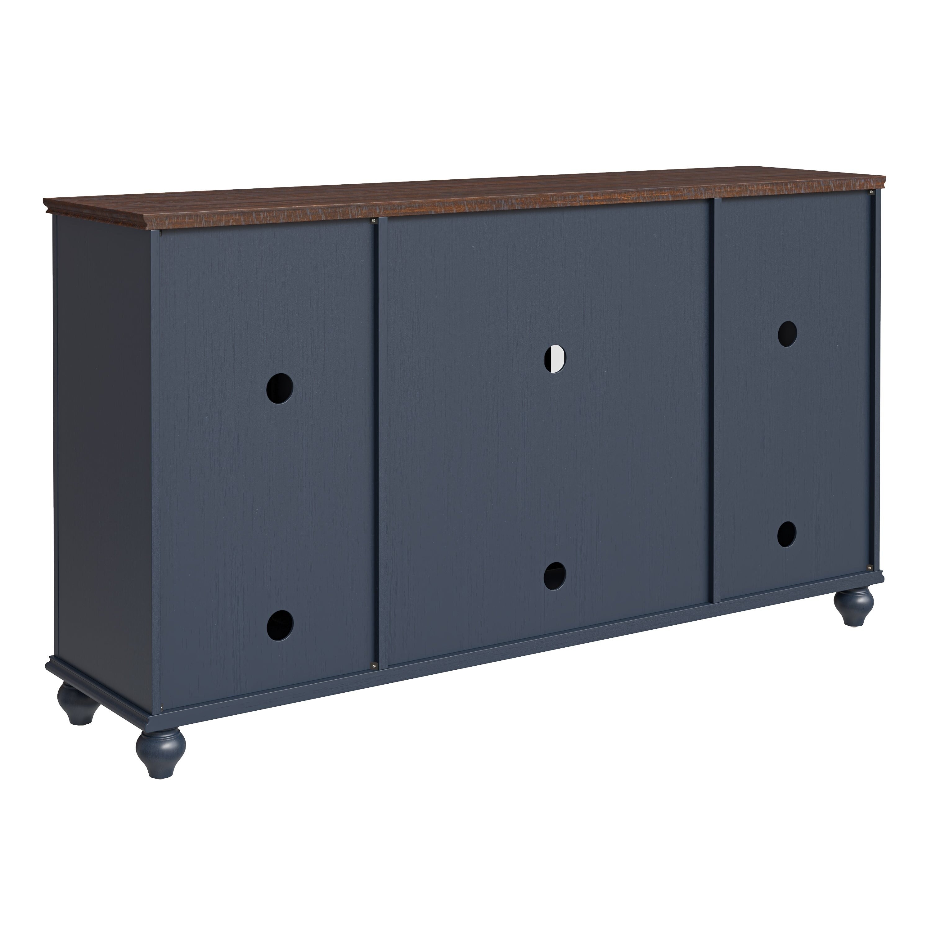 63 Vintage Style Wood Kitchen Accent Buffet Sideboard Cabinet - 63 in Width