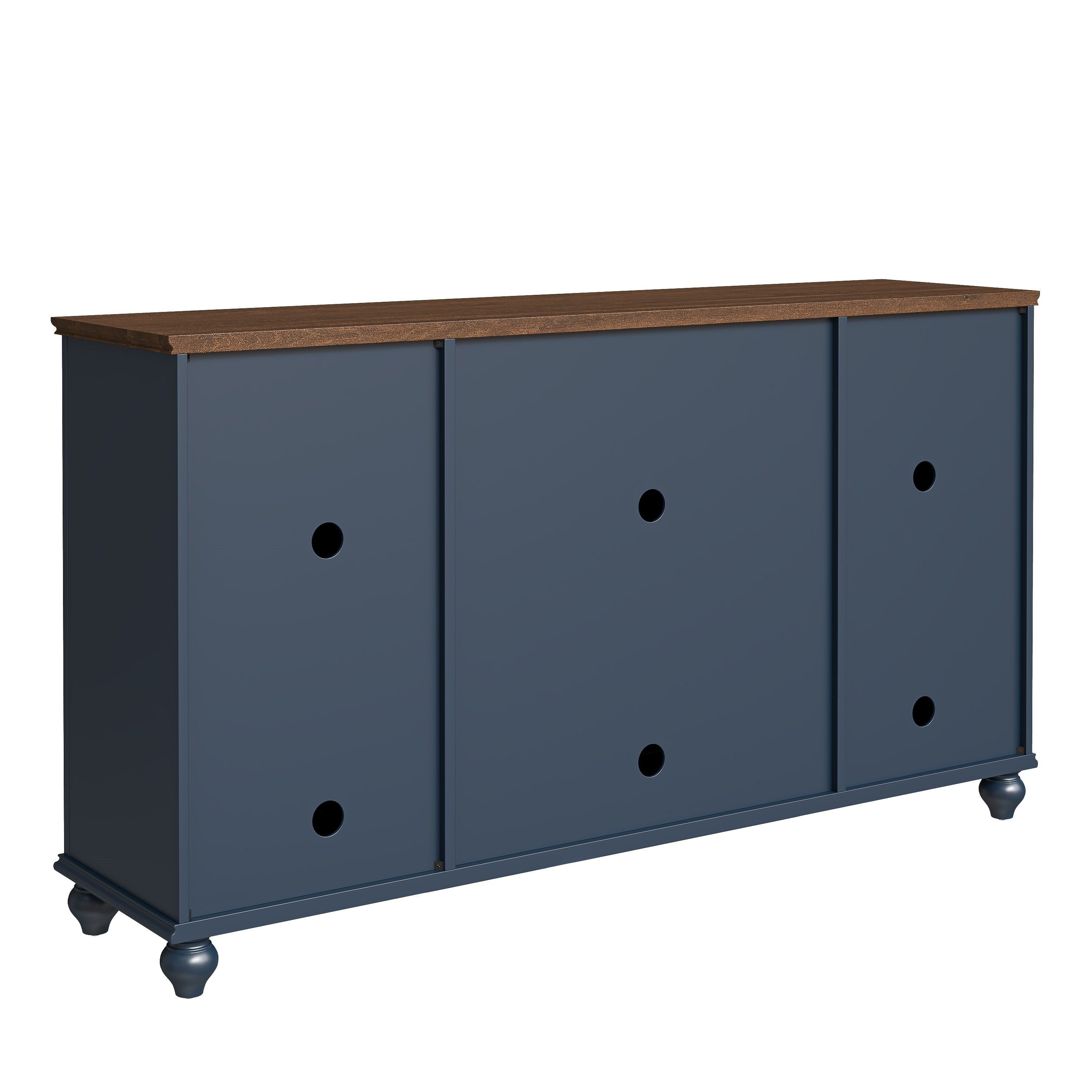 63 Vintage Style Wood Kitchen Accent Buffet Sideboard Cabinet - 63 in Width