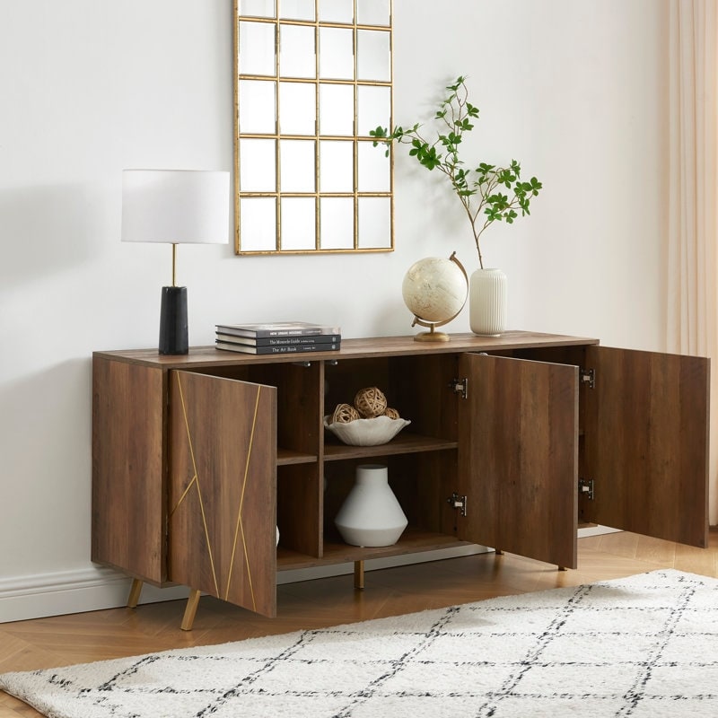 63'' W Wood Buffets and Sideboards Storage Cabinet
