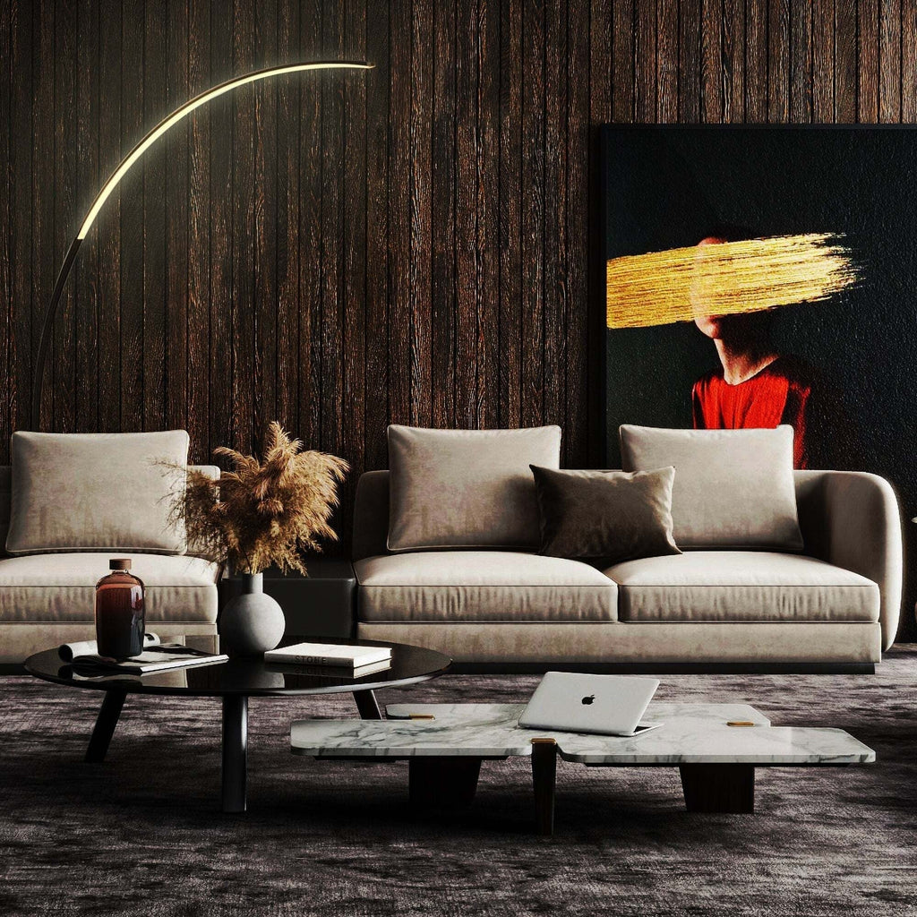 69 Dimmable LED Arched/Arc Floor Lamp - RGBW - N/A