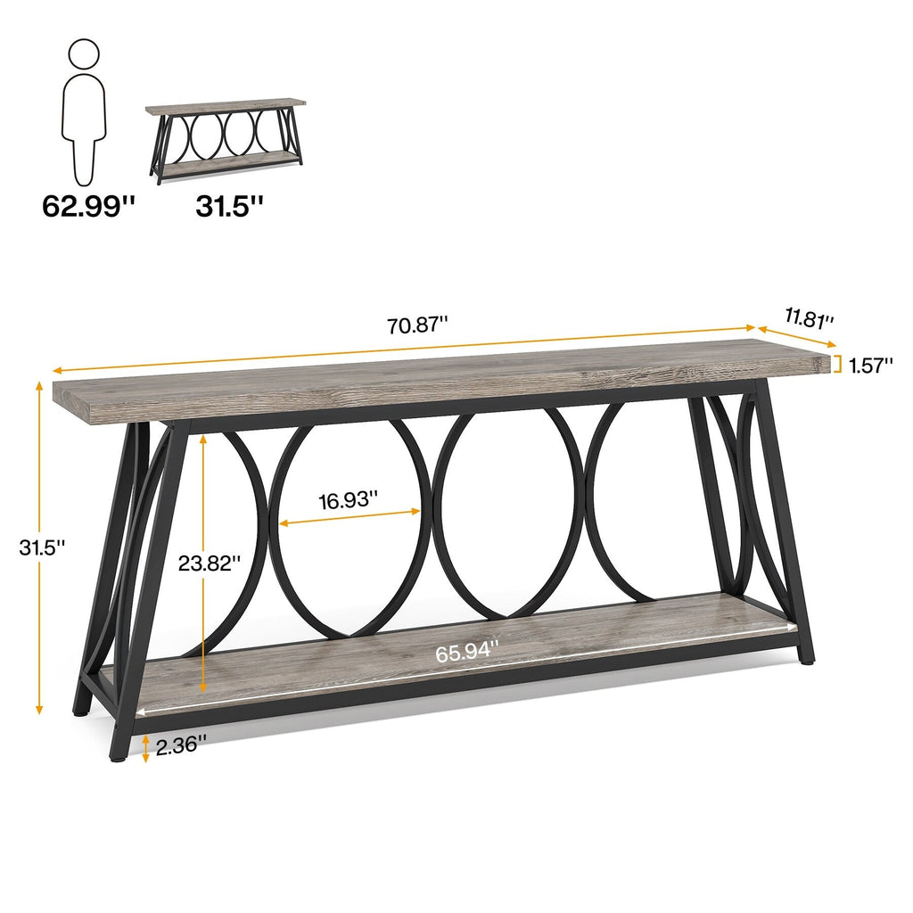 70.9 inch Extra Long Console Table Sofa Accent Table for Living Room