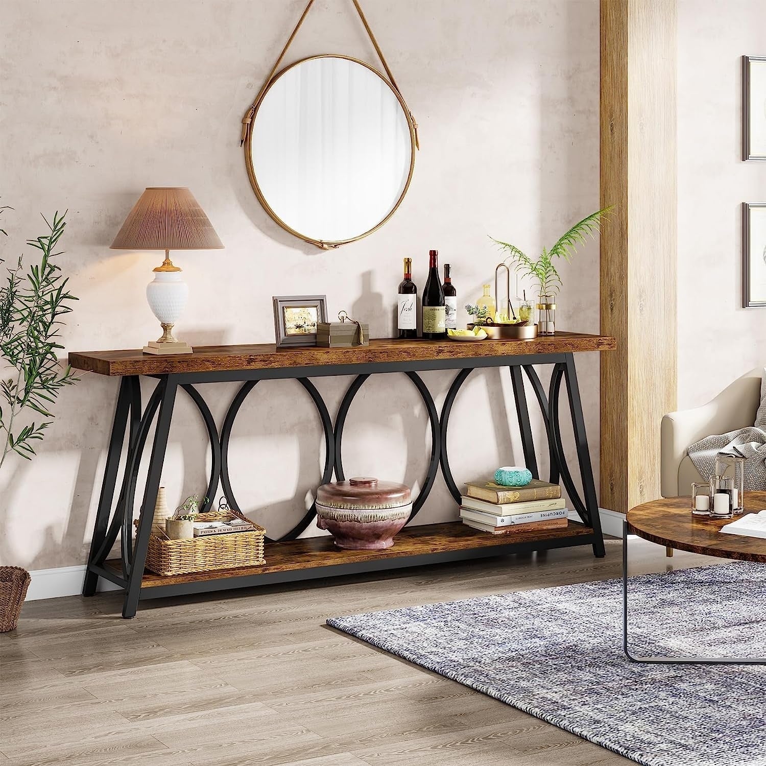 70.9 inch Extra Long Console Table Sofa Accent Table for Living Room