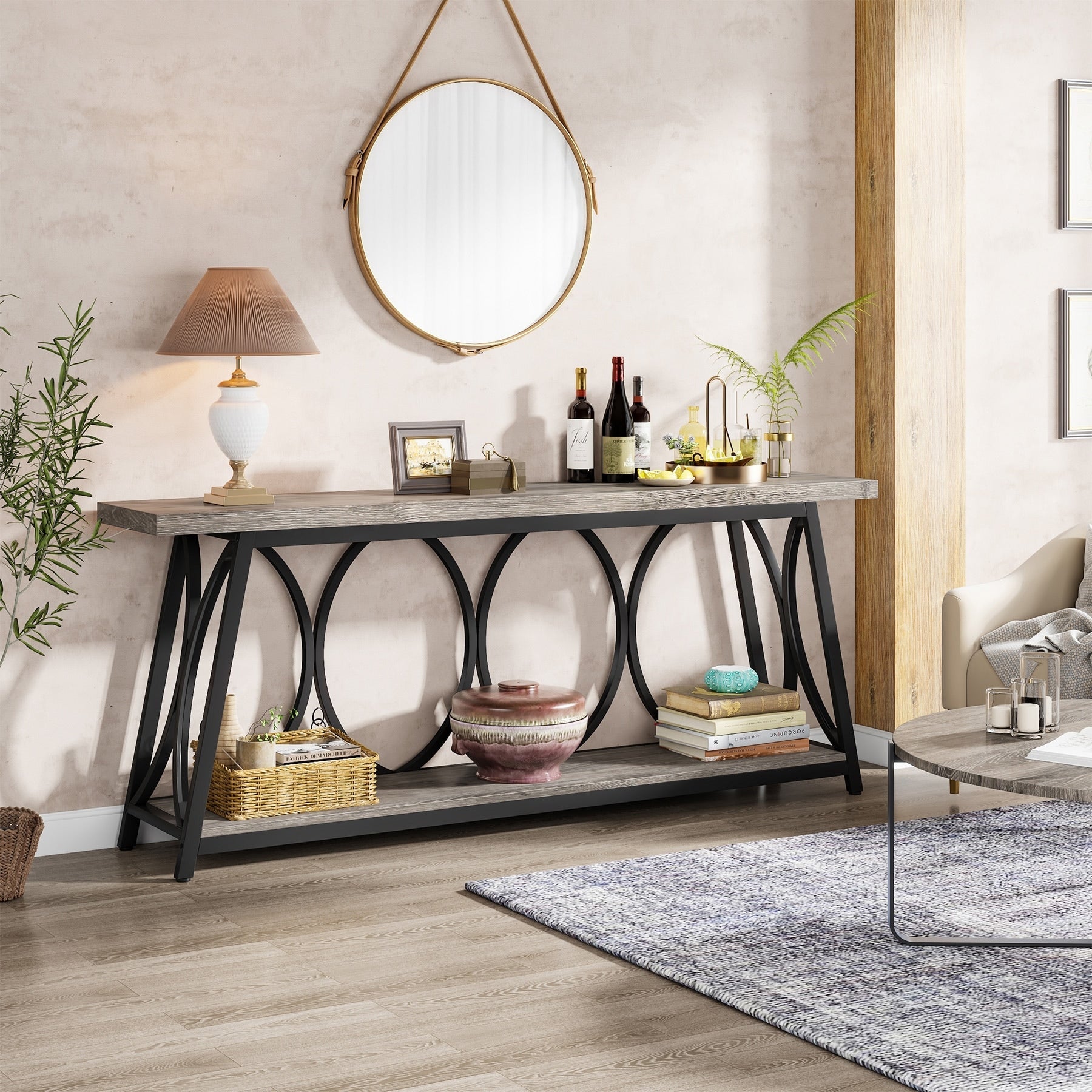70.9 inch Extra Long Console Table Sofa Accent Table for Living Room
