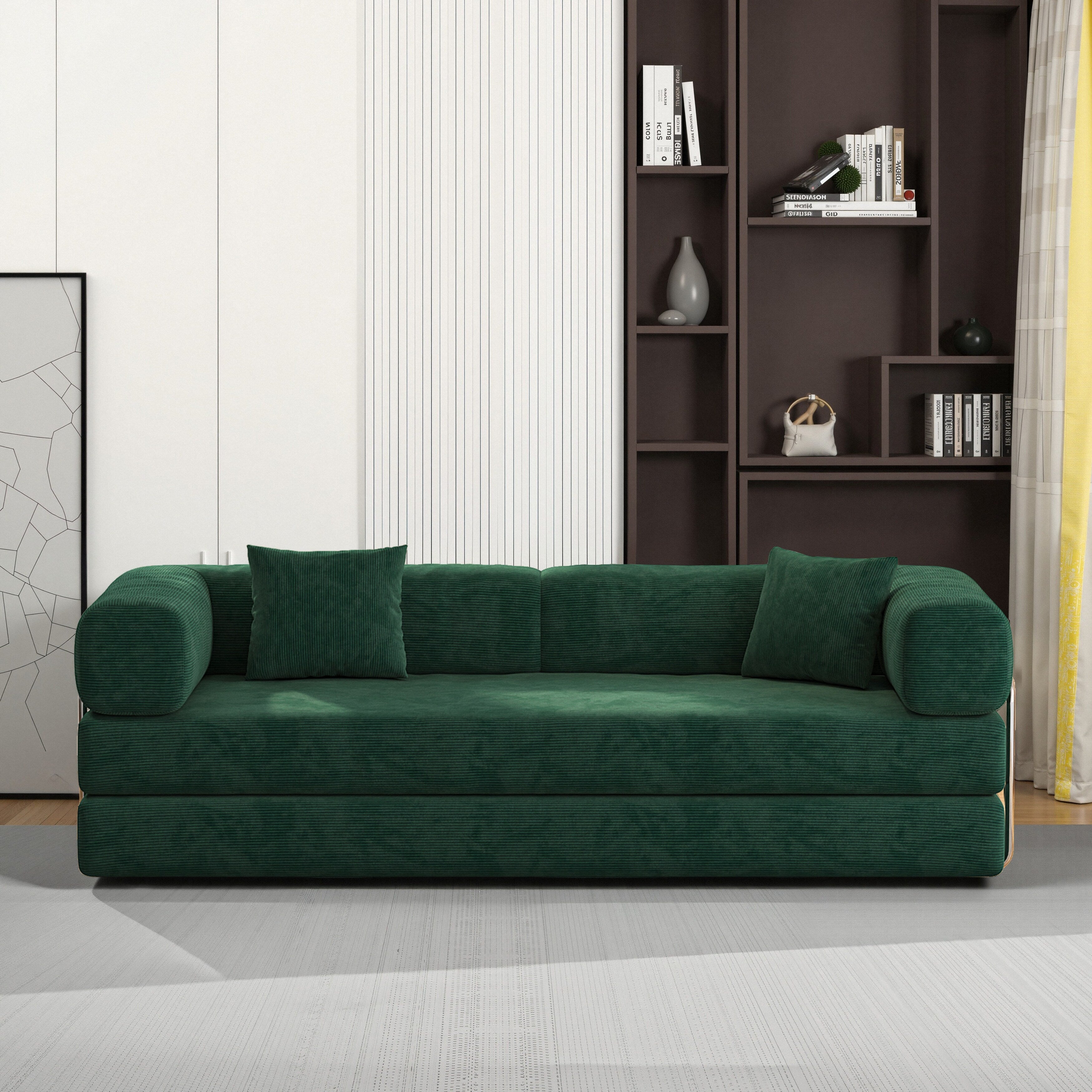 78.8inch Modular Sectional Sofa, Convertible Pudding Block Sofa, Floor Standing Sofa Bed Arm Comfort Sofa Bed