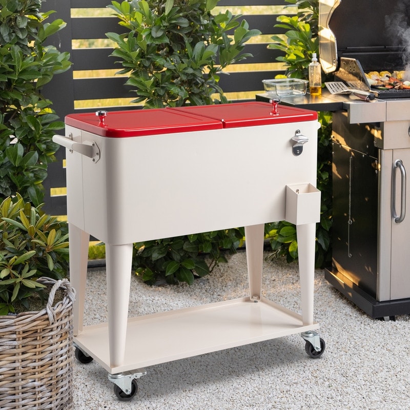 80QT Iron Spray Cooler with Shelf