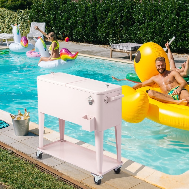 80QT Iron Spray Cooler with Shelf