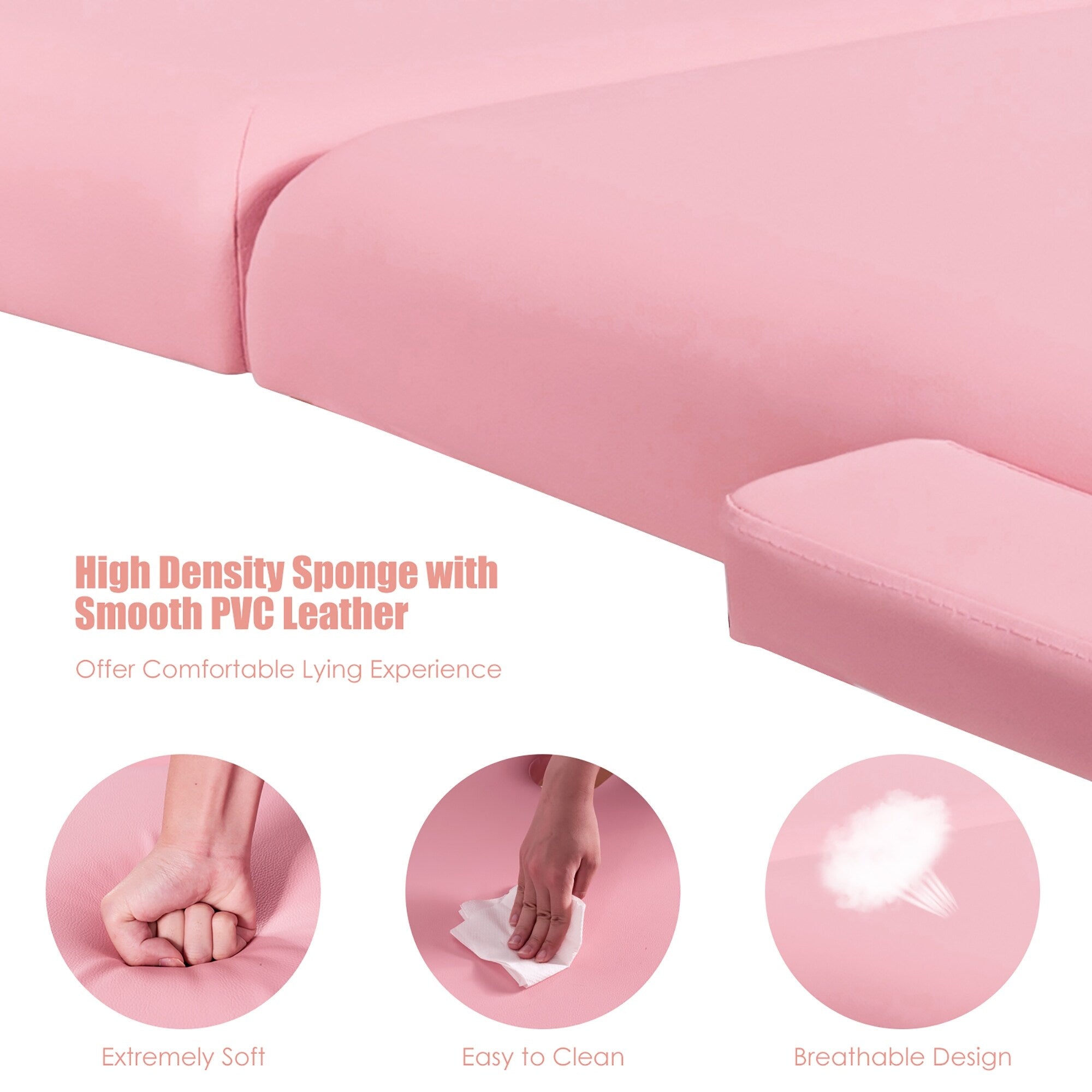 84''L Portable Massage Table Adjustable Facial Spa Bed Tattoo w/ Carry
