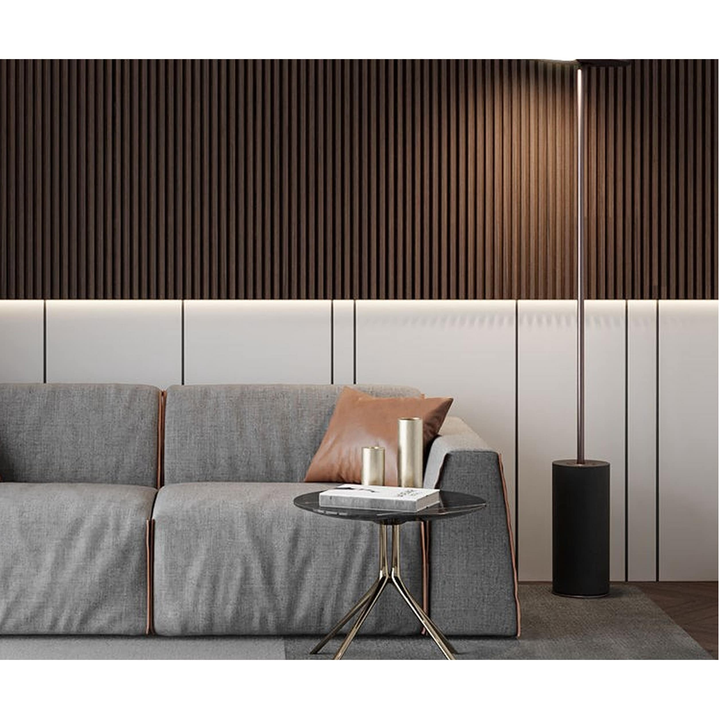 93 in. x 6 in x 0.8 in. Solid Wood Wall Siding Board - 3pc+1pc EndTrim